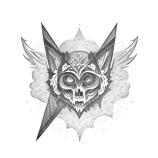 A Gothic-style Bookshelf Filled With Books And Adorned With Moon And Forest Motifs