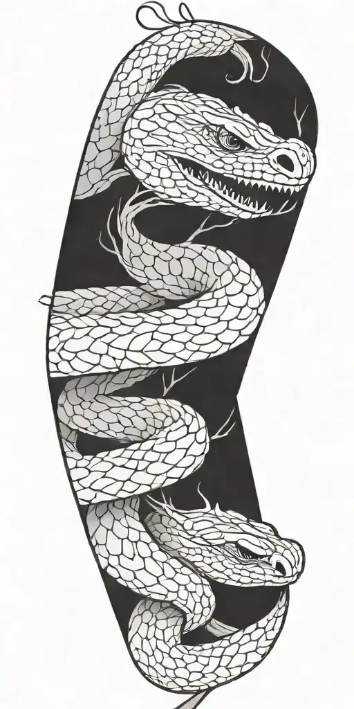 Tree Branch With Cobra Wrapping Around It