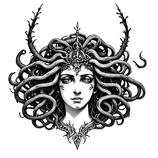 I Want A Drawing Of The Medusa Goddess