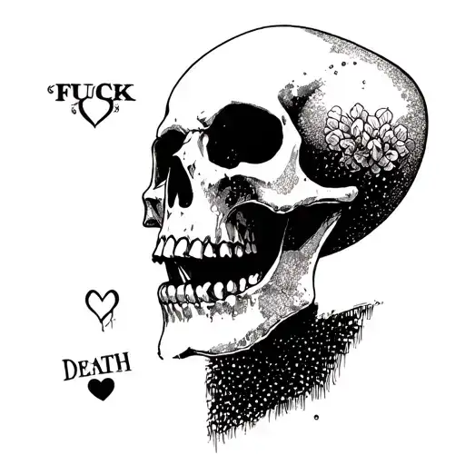 Fuck Love Death Skull