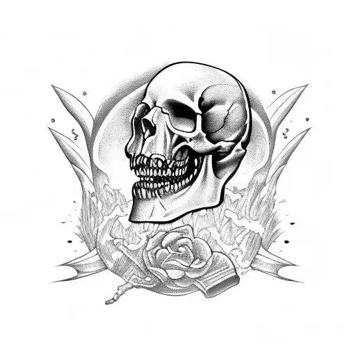 Dagger Going Through Skull Screaming