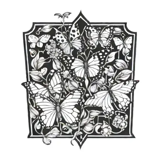 Butterflies Emerging From A Spade