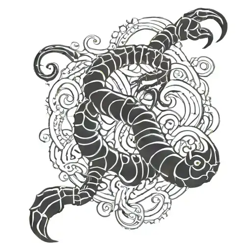 Scorpion Letter In Scorpio Shape