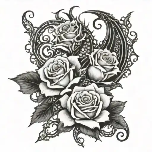 Filigree Roses Dragon Love Mary Magdalene Ornamental