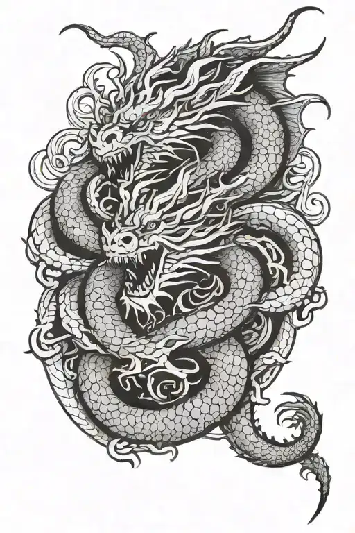 Vsk Letter With Dragon Design Of A Stoic