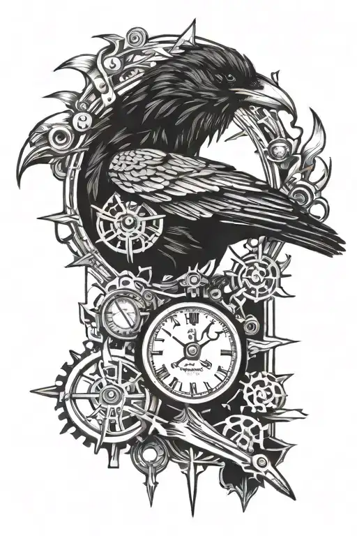 Raven And Mechanical Elements