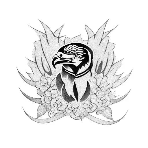 Hawk With Flowers And Quote Your Ultimate Sacrifice Gave Me My Greatest Strength