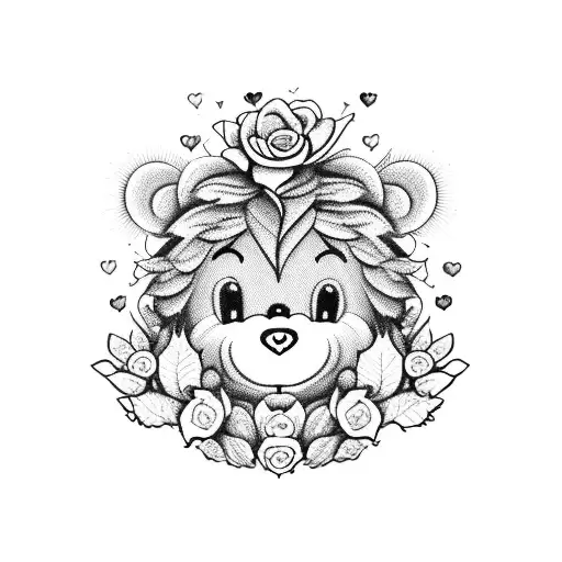 Care Bear With Flowers