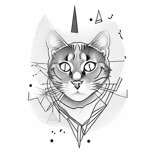 Silhoutte Of A Thin Black Cat That Is Stretching Horizontally