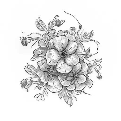 Larkspur Flower And Date Of Birth With Crab