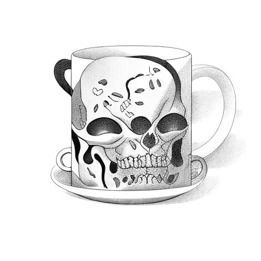 A Funeral Director Holding A Coffee Mug And Surrounded By Dancing Black Cats