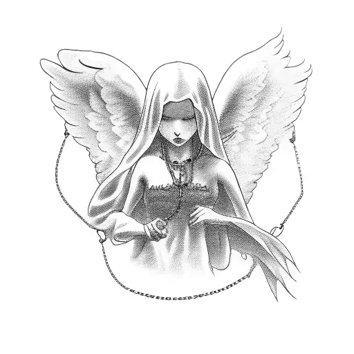 Angel And Demon Chained By A Brain