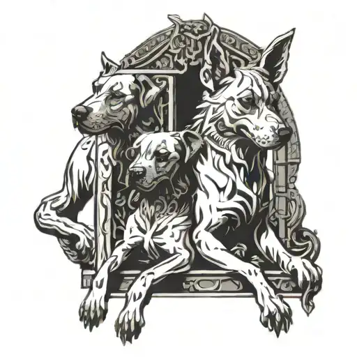3-Headed Dog Guarding The Gate Of Hell