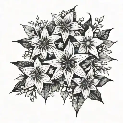 A Beautiful Floral Arrangement Incorporating Naiara's Favorite Star Shapes