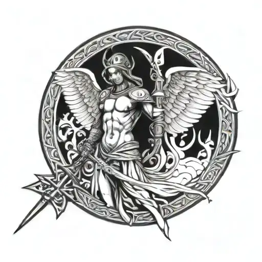 Warrior Angel And Cross