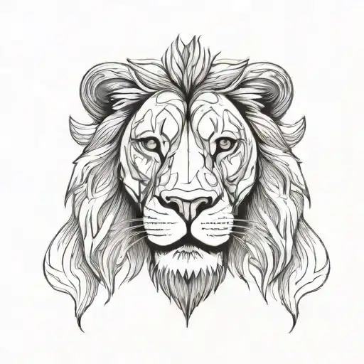 Front Facing Lion Face