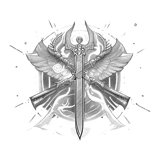 A Seraphim Warrior Wielding A Sword In A Gaming-inspired Setting