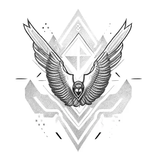 Shoulder Eagle Feathers With Lightning