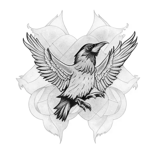 Raven Celtic On Her Back