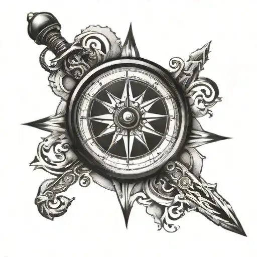 Compass With Sword