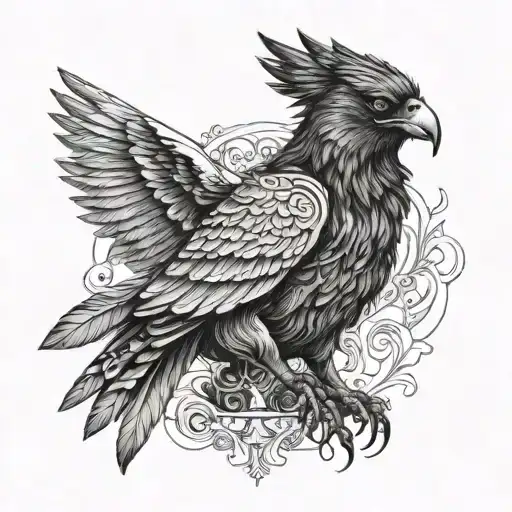 Indian Man And Crow With Wings