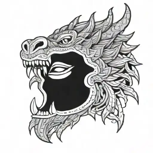 Filipino Bakunawa Dragon Mask