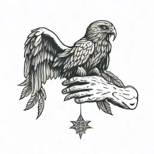 Aquila Holding A Skull With A Laurel Wreath And A Rising Fist