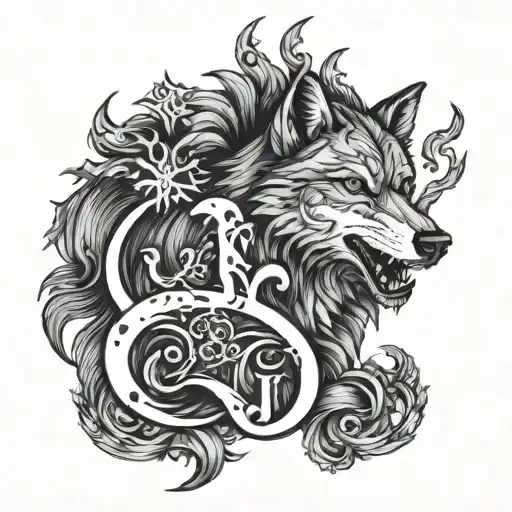 Wolf Inside S And J Letter