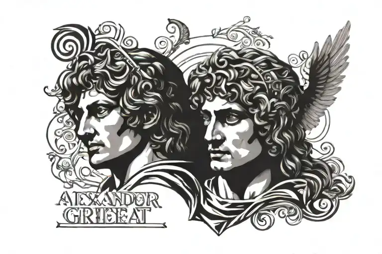 Alexander The Great Portrait Surrounded By A Quote Of His