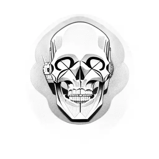 Robot Skull Side Profile