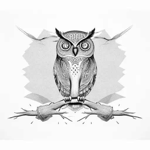 An Owl Perched On Top Of A Cz Shadow 2