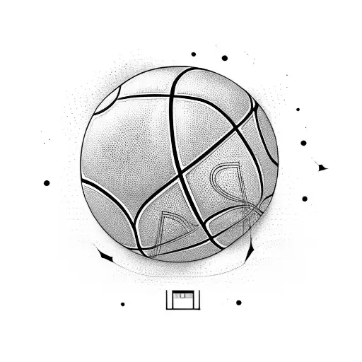 A Basketball Court Surrounded By A Dense Forest