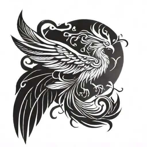 Bird Rising Phoenix Bird