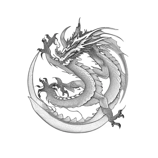 Dragon With Long Straight Body