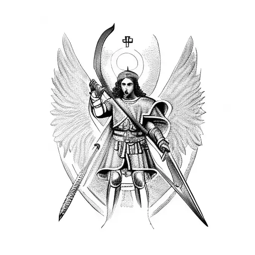 Saint Michael As A Warrior Angel