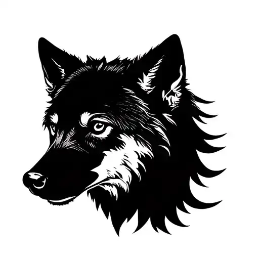 Black Wolf Silhouette