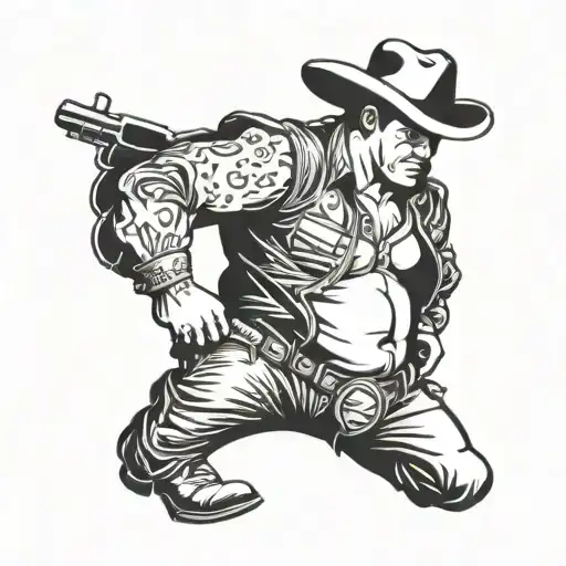 Sexy Chubby Male Cowboy Pinup