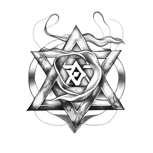 A Mermaid Holding A Star Of David While Reading A Hebrew Cookbook