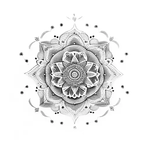 Floral Mandala Design Covering The Entire Chest