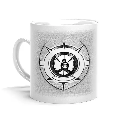 Coffee Mug With Smoke Forming Friendship Symbol