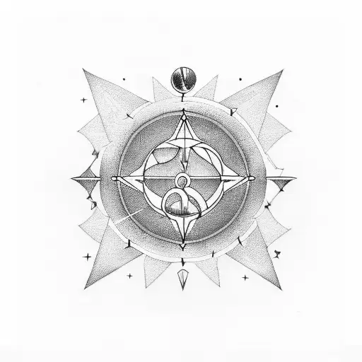 Aquarius Constellation With A Woman's Silhouette Incorporated