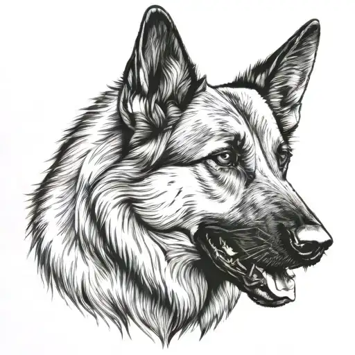 German Sheppard Barking Dog