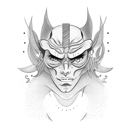 Person And Demon In Swing