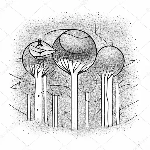 Small Forest Inside A Lightbulb