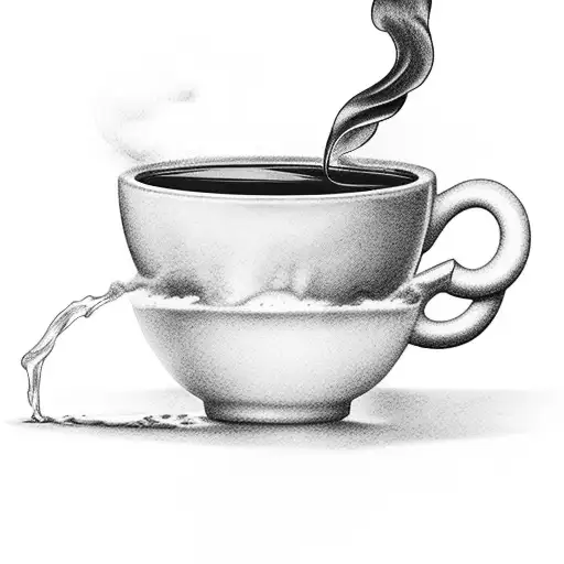 A Steaming Cup Of Coffee With A Stack Of Books Beside It