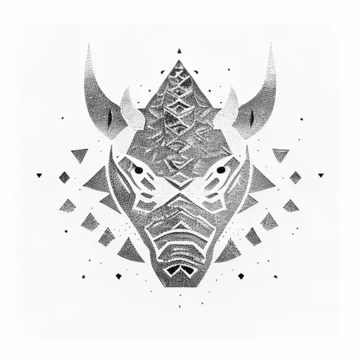 Ama-gi Symbol With A Rhinoceros Silhouette
