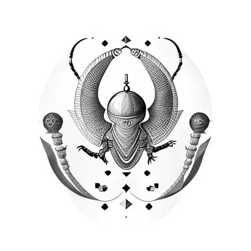 Egyptian Scarab With A Futuristic Twist