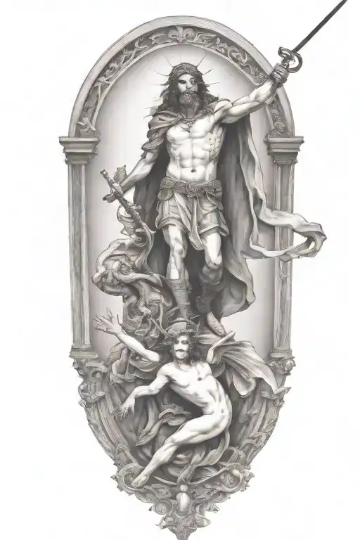 Saint Michel Slaying Satan