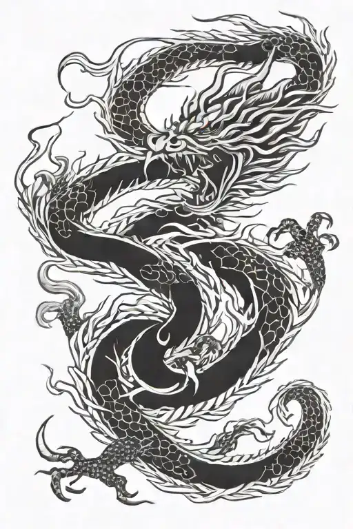Chinese Fire Dragon In The