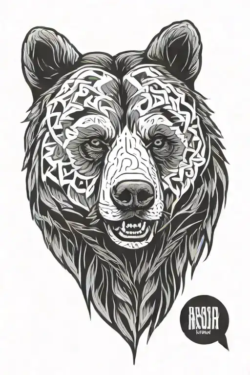 Los Angeles And California Bear Head